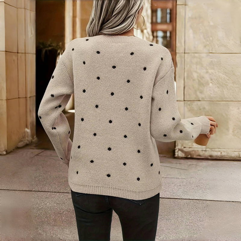 Lilah | Polka Dot Knitted Sweater