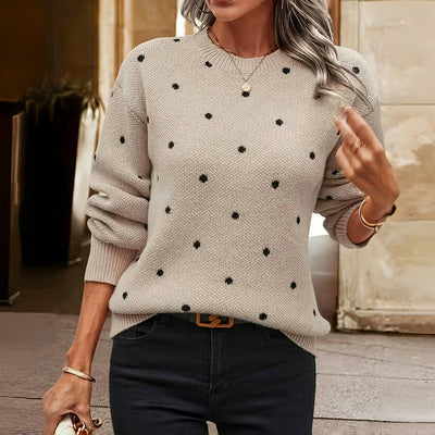 Lilah | Polka Dot Knitted Sweater