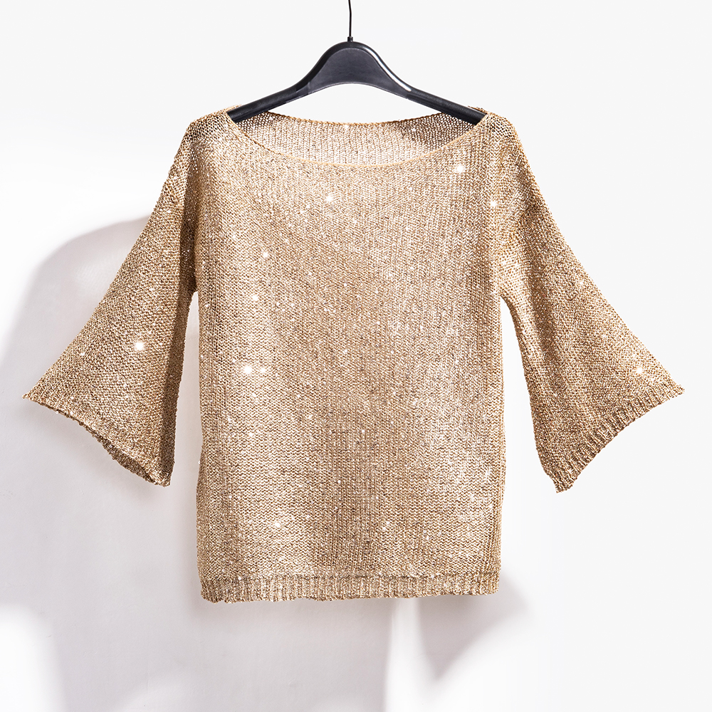 Glamorous sequin sweater for winter fashion