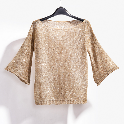 Glamorous sequin sweater for winter fashion