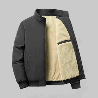 Men's warm winter zipper jacket | Long -sleeved