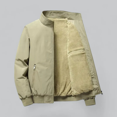 Men's warm winter zipper jacket | Long -sleeved