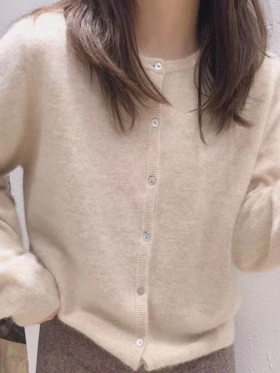 Part jacket with a circular neckline and two -tone layer cut