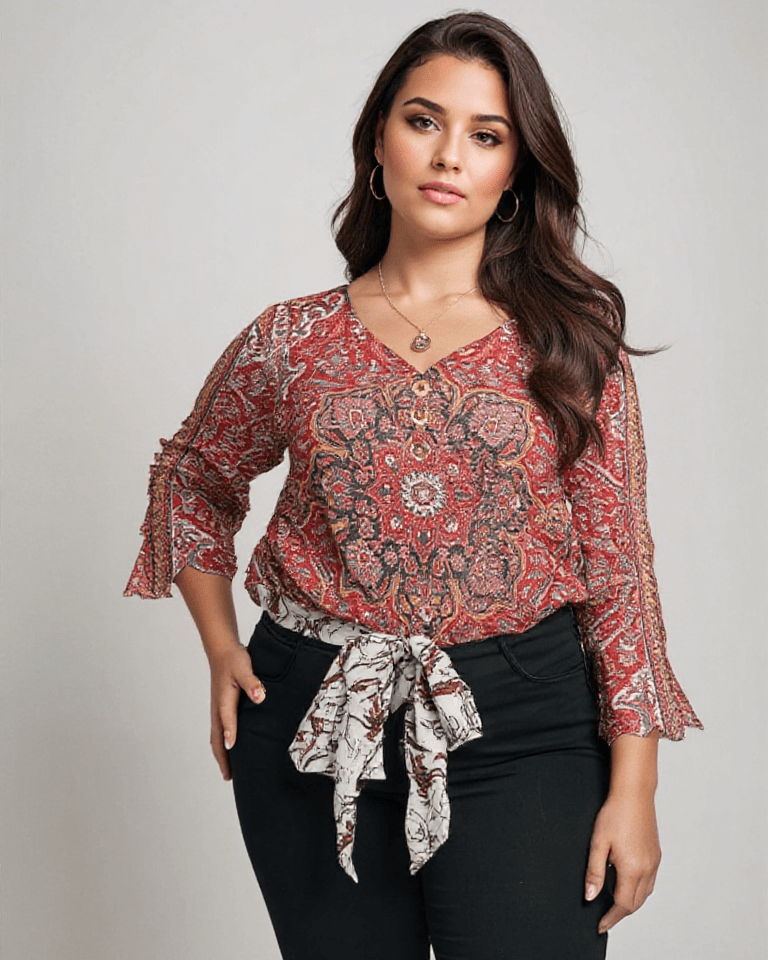 Arabella | Red Print Top