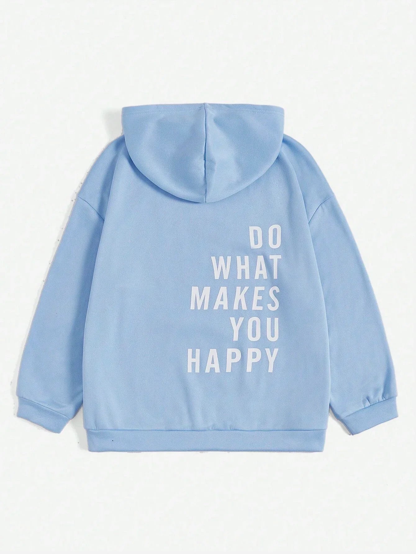 Sweater with a casual text logo design, monochrome style and hood for women