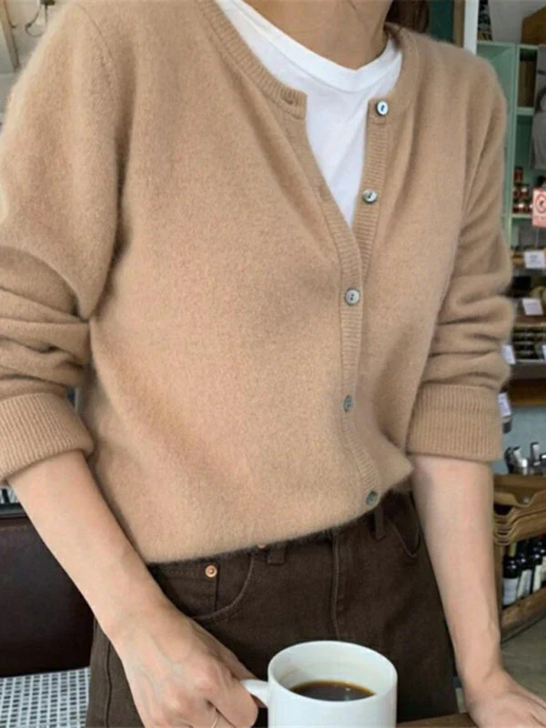 Part jacket with a circular neckline and two -tone layer cut