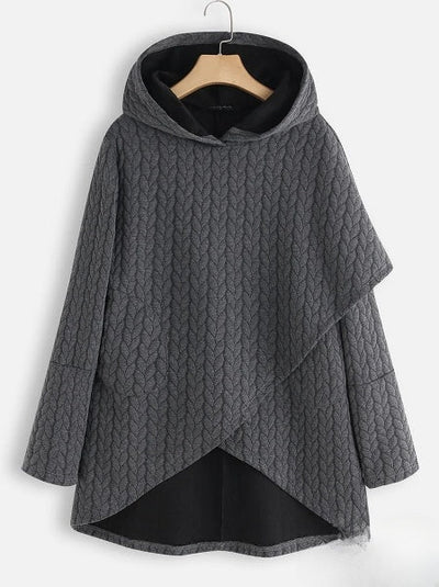 Asymmetrical women's sweater: trendy & comfortable for winter