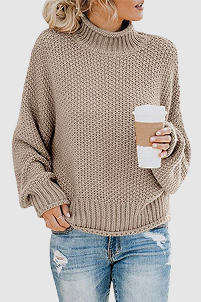 Sweater with collar and unique patchwork for women