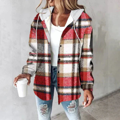 Lorenza | Checkered Hooded Top