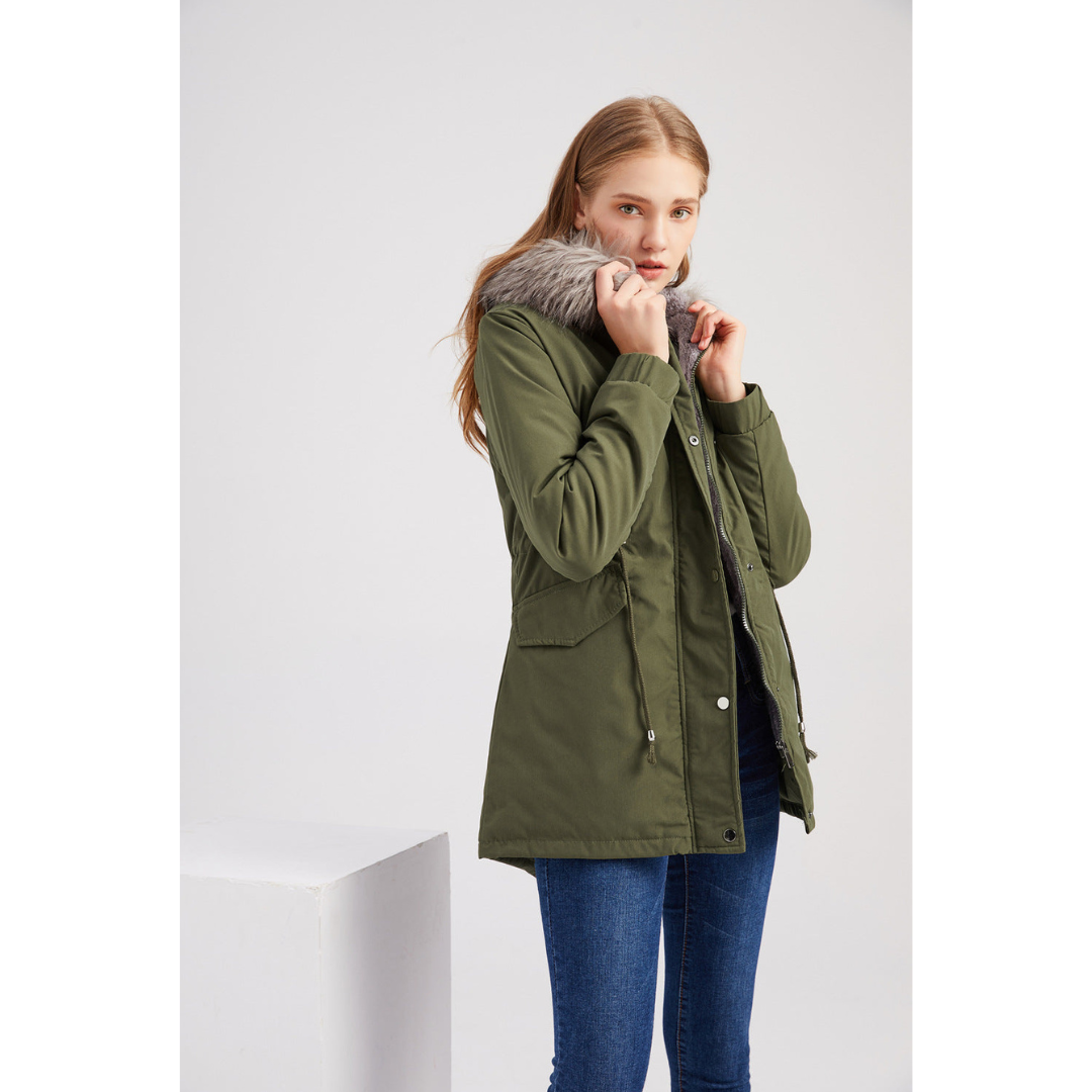 Women's hood winter parka jacket | Warmth