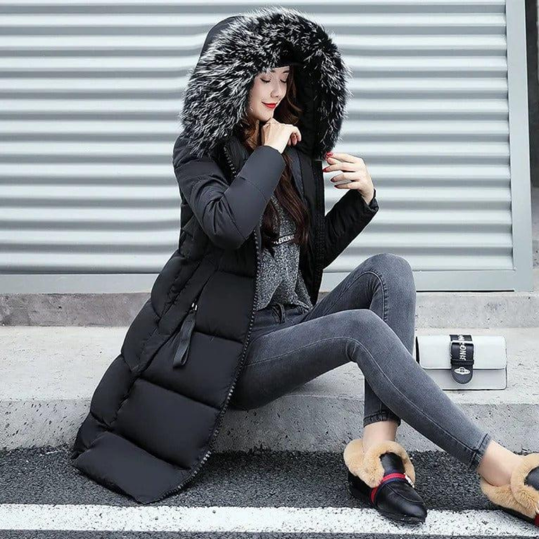 Women Long Winter Parka Jacket | Hood