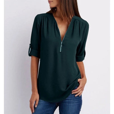 Gwen | Chic Zipper Top