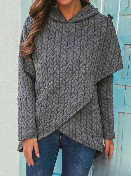 Asymmetrical women's sweater: trendy & comfortable for winter