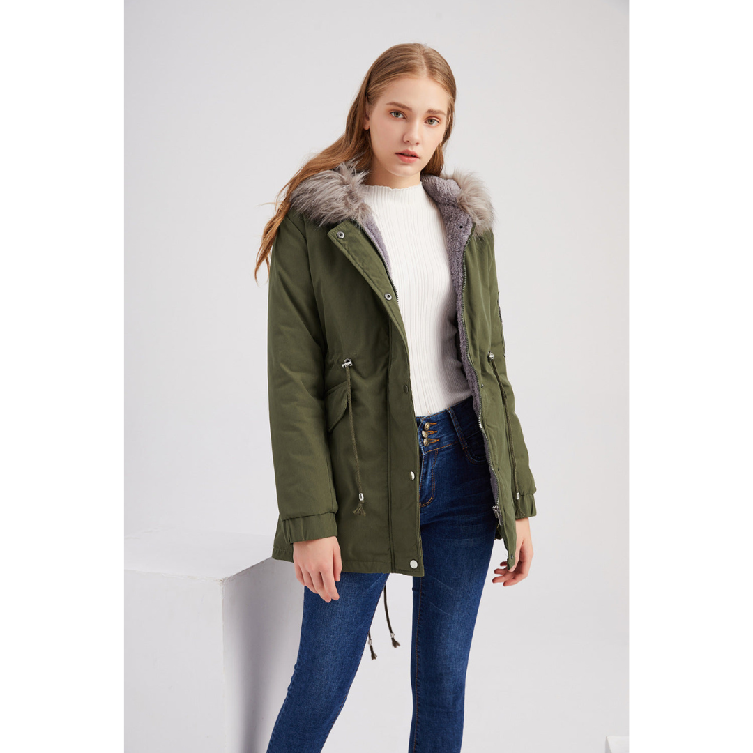 Women's hood winter parka jacket | Warmth
