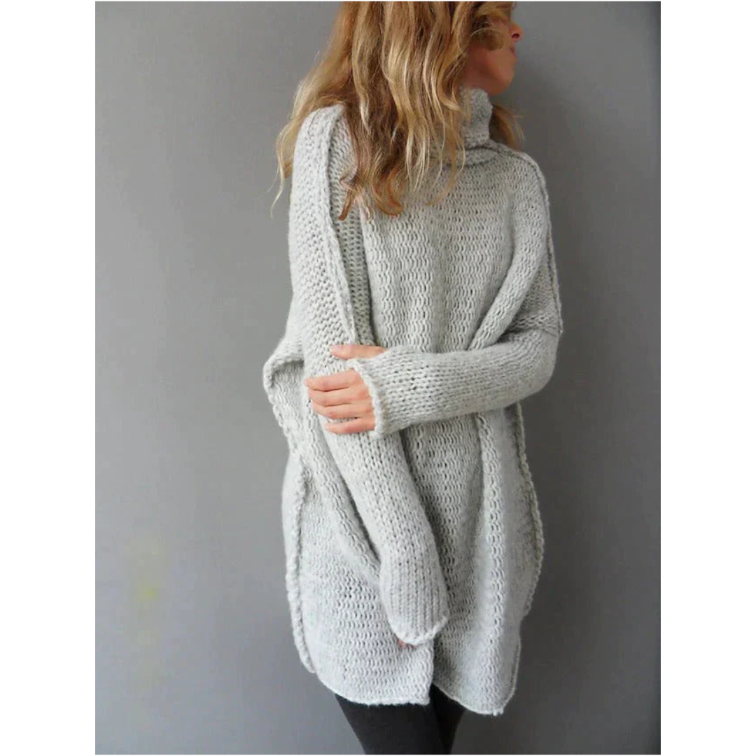 Linar | Ladies gray sweater in oversize