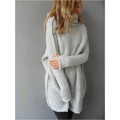 Linar | Ladies gray sweater in oversize