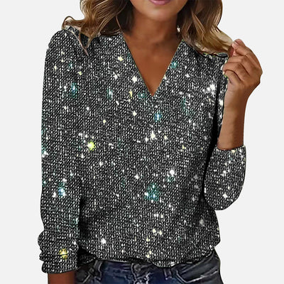 Kaya™ | V-Neck Diamond Blouse
