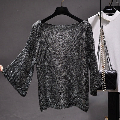 Glamorous sequin sweater for winter fashion