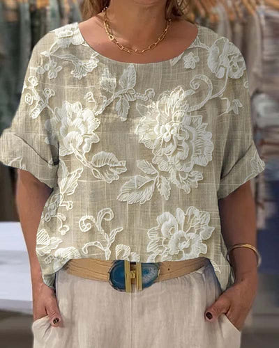 MAELIN™ – WOMEN’S RETRO FLORAL T-SHIRT
