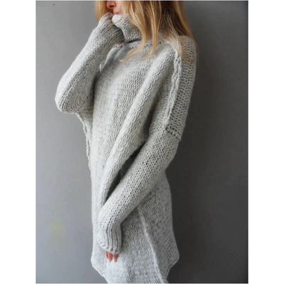 Linar | Ladies gray sweater in oversize