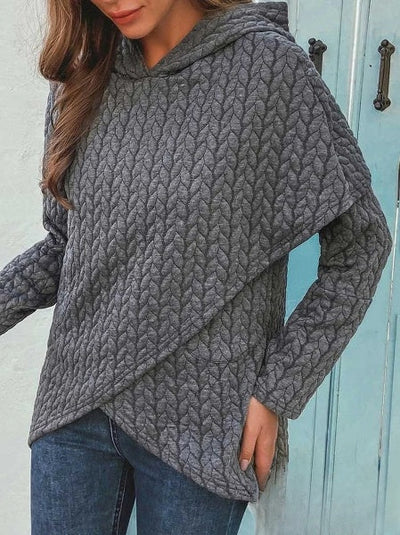 Asymmetrical women's sweater: trendy & comfortable for winter