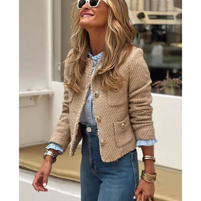 Women's button down the long -sleeved jacket | Short