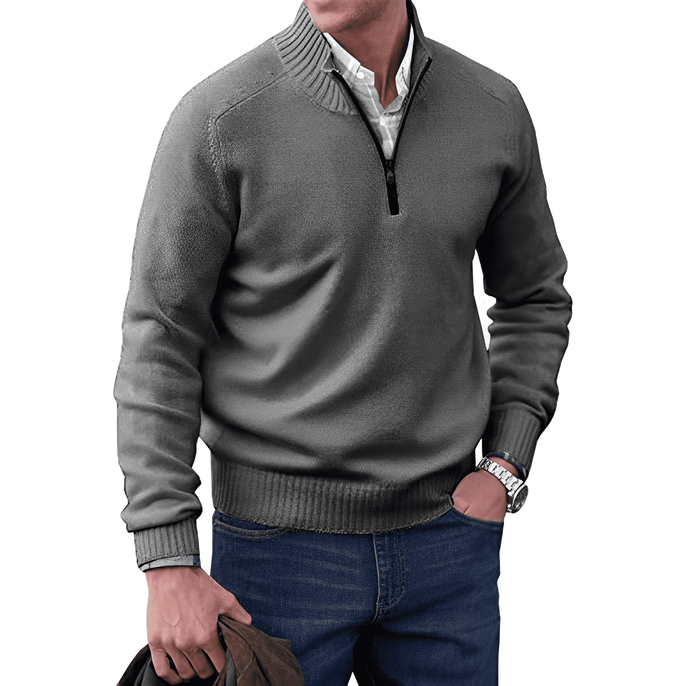 Andrew | Men’s Quarter-Zip Knit Pullover