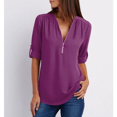 Gwen | Chic Zipper Top