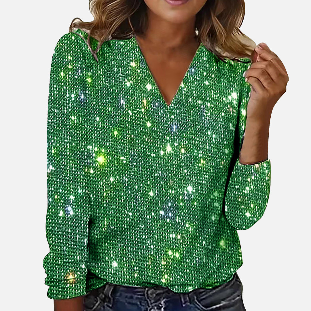 Kaya™ | V-Neck Diamond Blouse