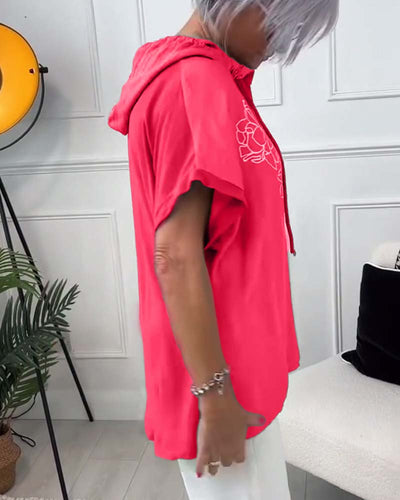 Lory | Floral Hooded Top