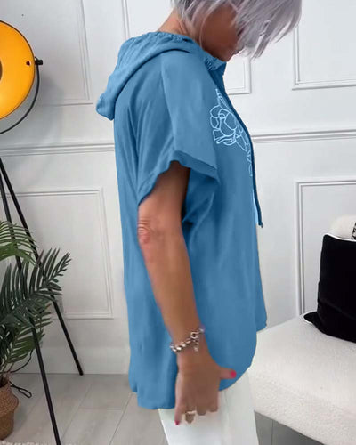 Lory | Floral Hooded Top