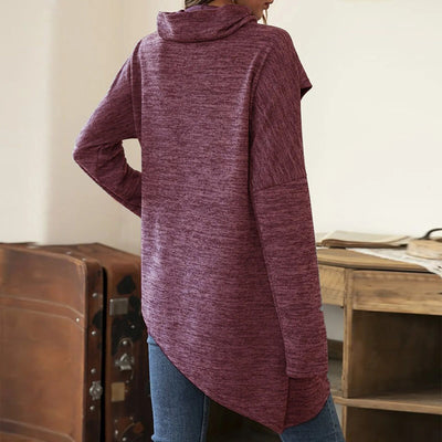 AsymWrap Cozy Tunic Pullover