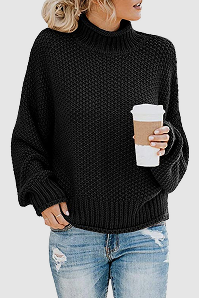 Sweater with collar and unique patchwork for women
