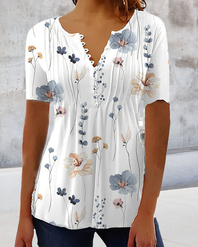 Lily | Buttoned V-Neck Top