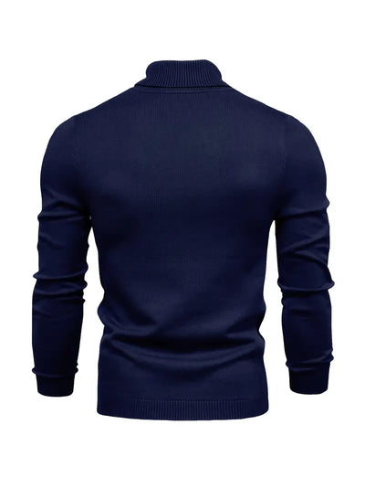 Men’s Turtleneck Sweater - Slim Fit - Soft Knit - Long Sleeve Smart Casual Wear