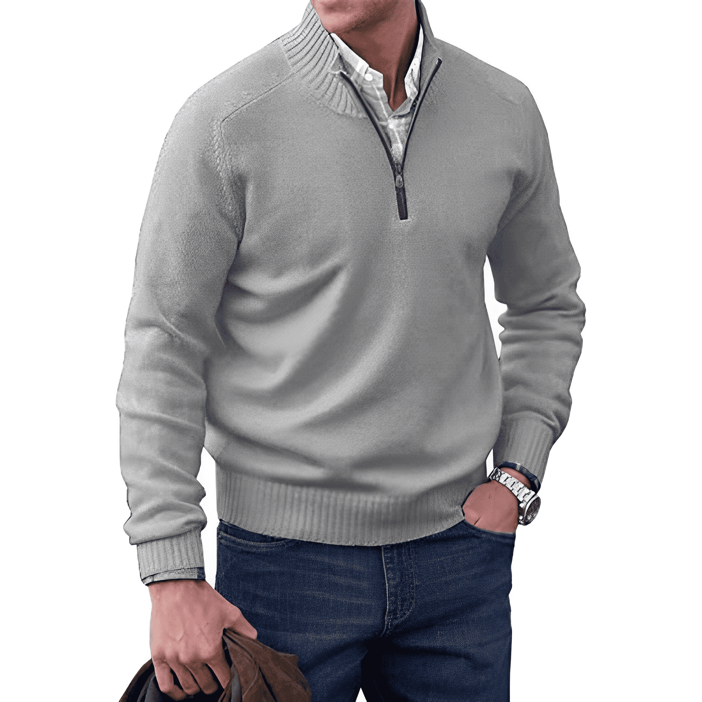 Andrew | Men’s Quarter-Zip Knit Pullover