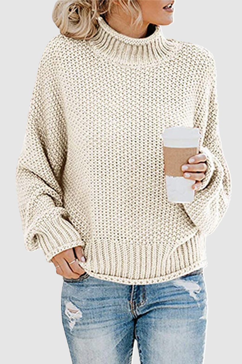 Sweater with collar and unique patchwork for women