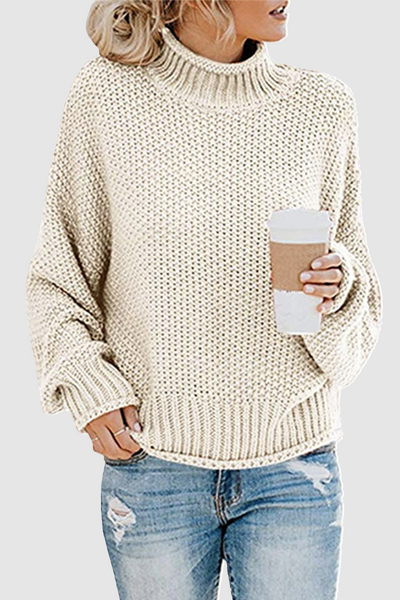 Sweater with collar and unique patchwork for women