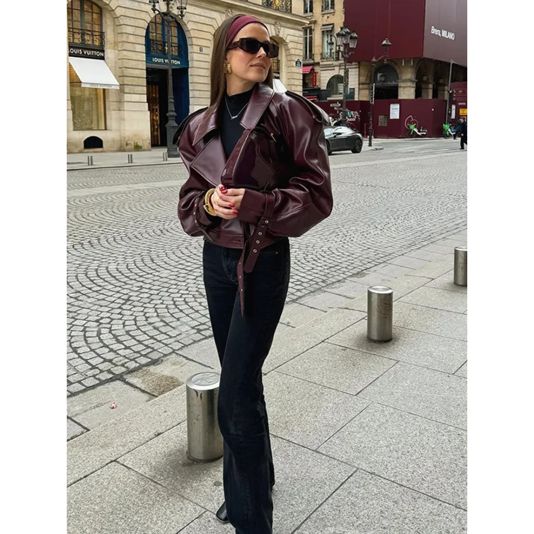 Isabeliaona | Women's warm long arm jacket | Short -arm