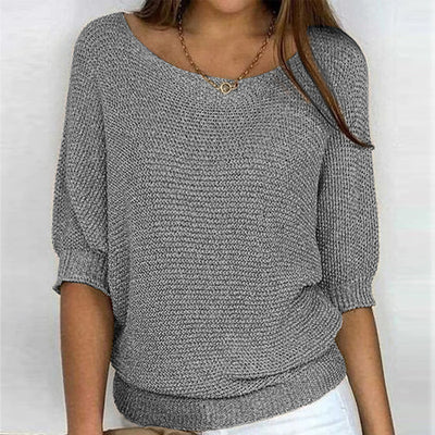 Sweater in a two -tone design for women with comfortable comfort
