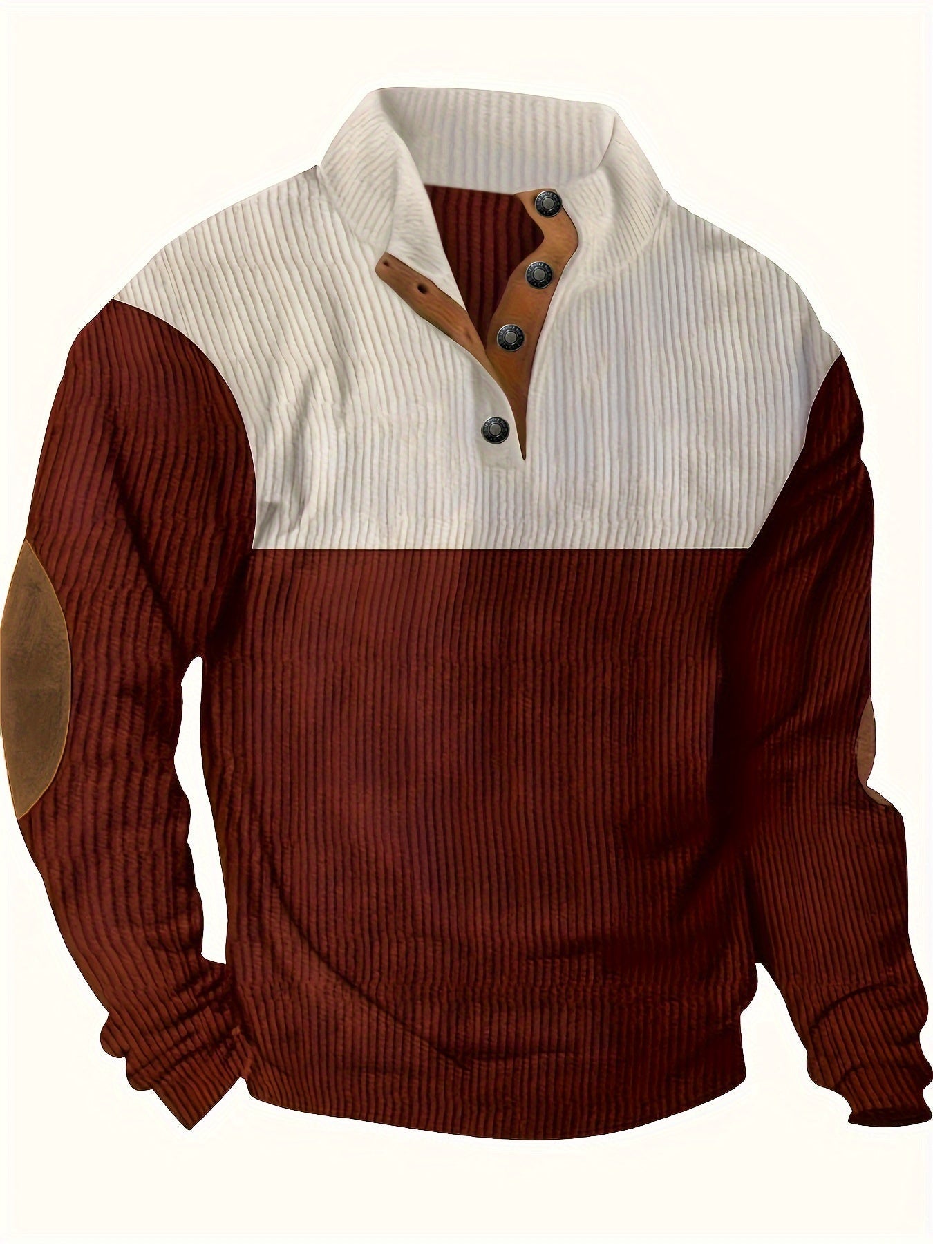 Scott | Retro Contrast Button Pullover