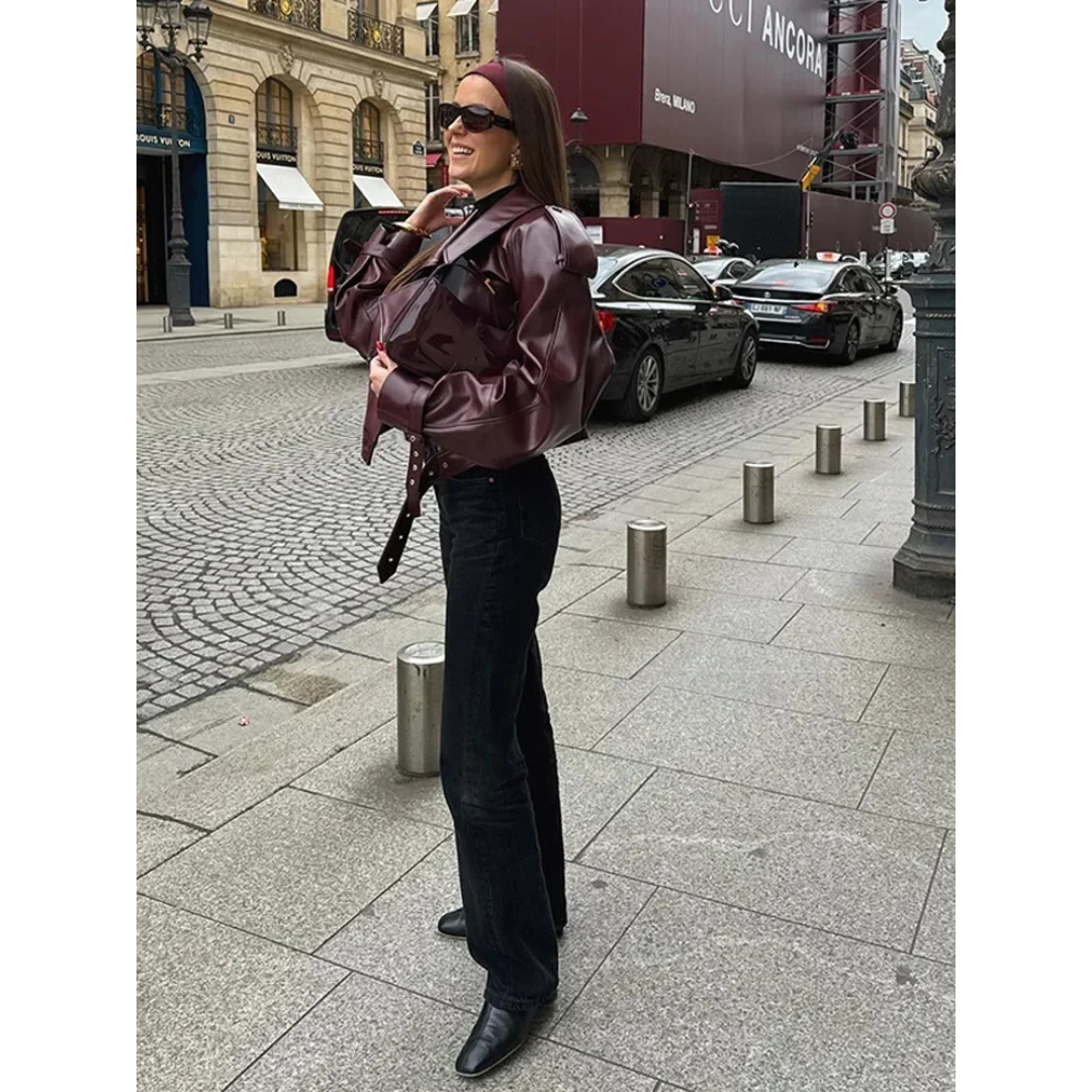 Isabeliaona | Women's warm long arm jacket | Short -arm