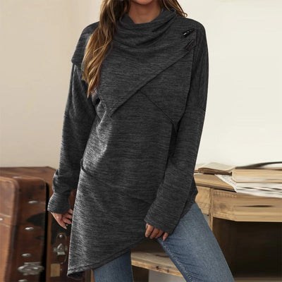 AsymWrap Cozy Tunic Pullover