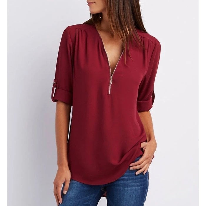 Gwen | Chic Zipper Top