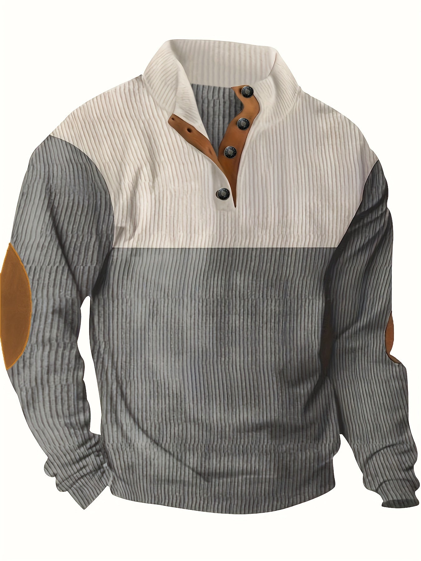 Scott | Retro Contrast Button Pullover
