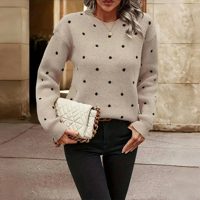 Lilah | Polka Dot Knitted Sweater