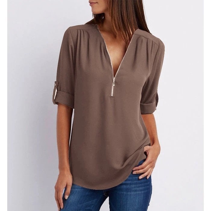 Gwen | Chic Zipper Top