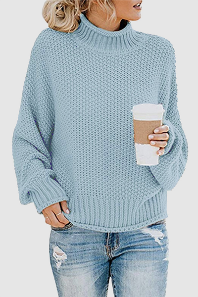 Classic patchwork sweater with elegant collar for winter
