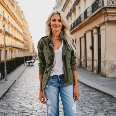 Women's zipper casual jacket | Stylish