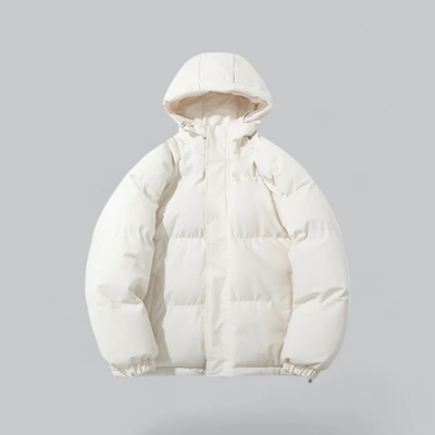 Unisex buffer short hood jacket | zipper
